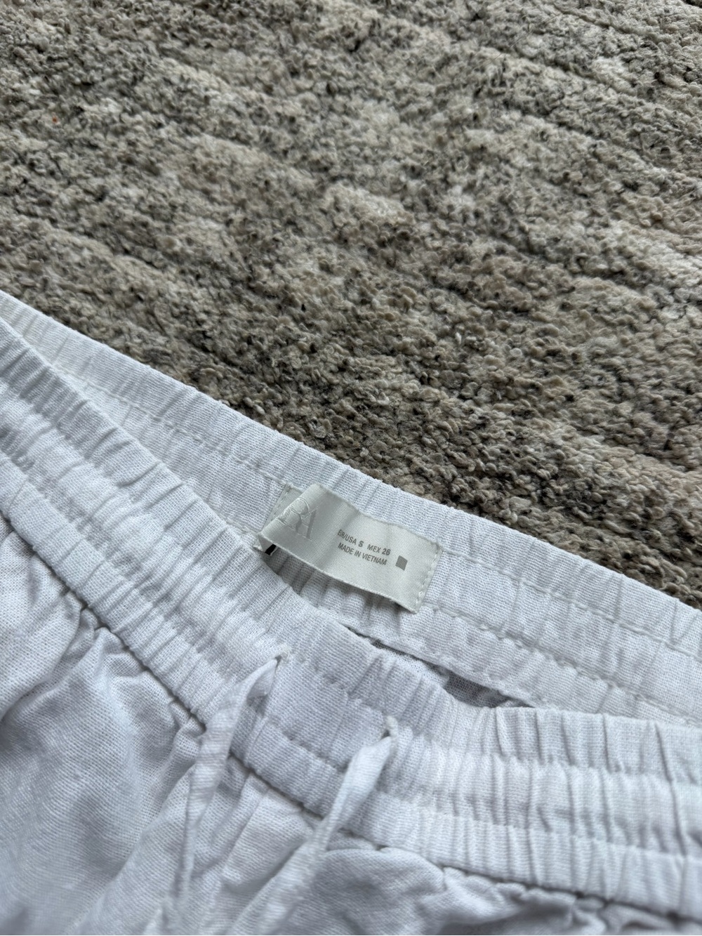 White linen pants
